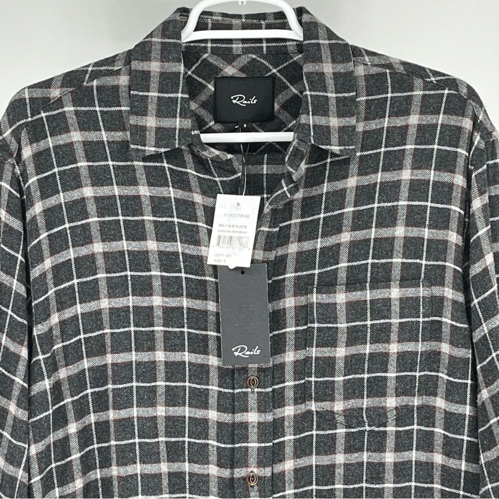 RAILS NWT MEN’S LENNOX BRUSHED REGULAR FIT PLAID LONG SLEEVE BUTTON DOWN SHIRT - Picture 8 of 16